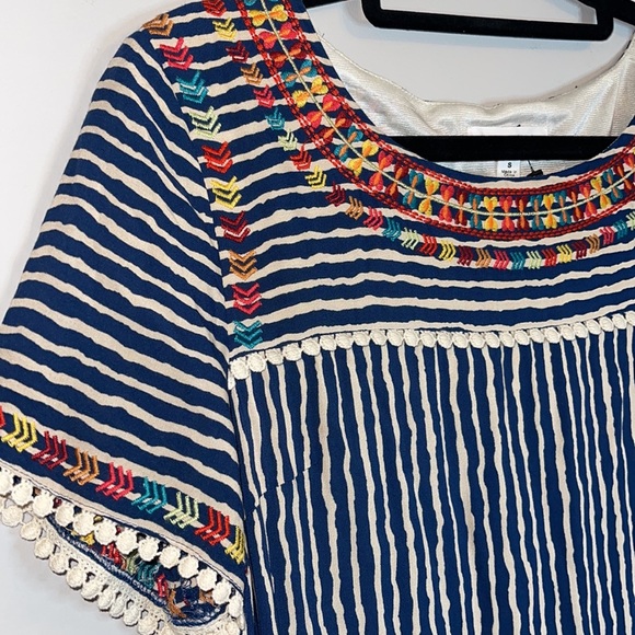 THML Embroidered Striped Dress - Picture 5 of 7